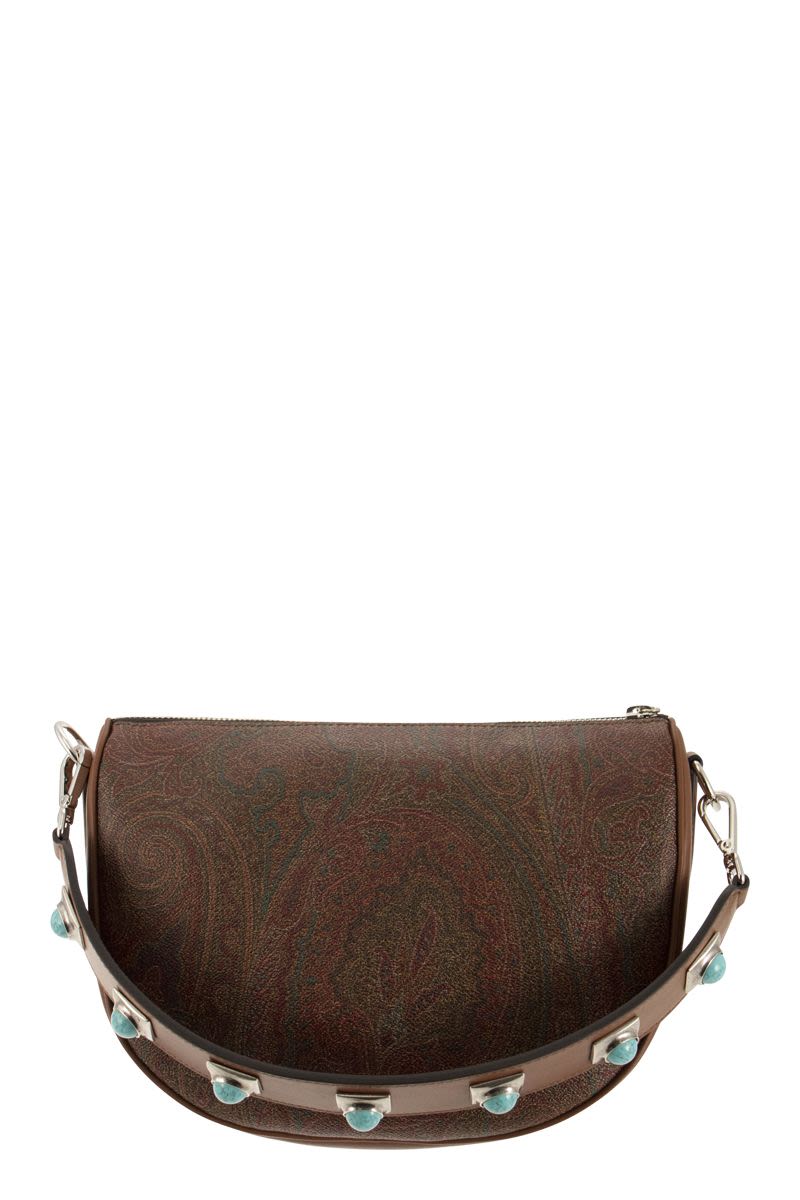 Crown Me Paisley studded shoulder bag - VOGUERINI