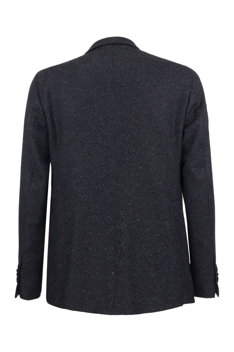 Wool, silk and cashmere double-breasted jacket - VOGUERINI