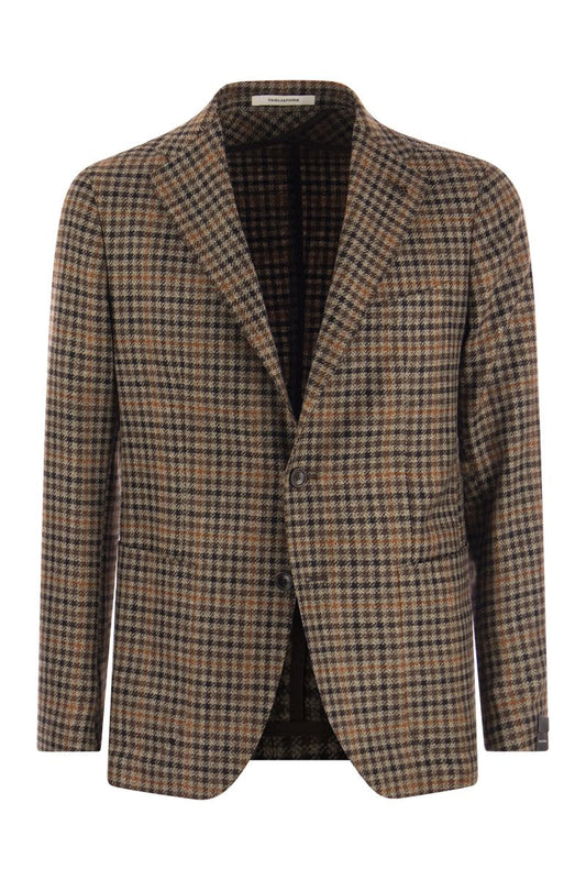 MONTECARLO - Wool and cashmere checked blazer - VOGUERINI