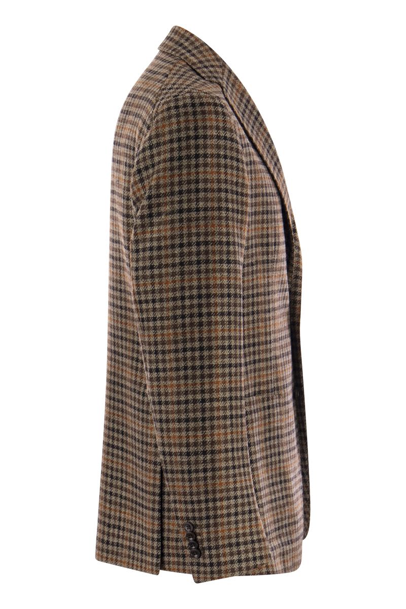 MONTECARLO - Wool and cashmere checked blazer - VOGUERINI