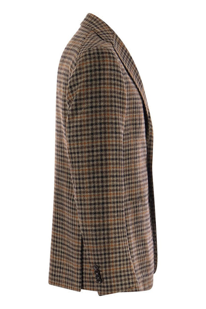 MONTECARLO - Wool and cashmere checked blazer - VOGUERINI