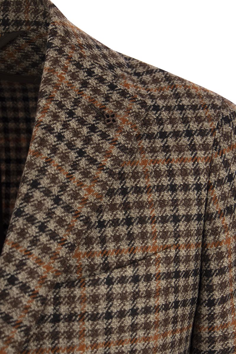 MONTECARLO - Wool and cashmere checked blazer - VOGUERINI