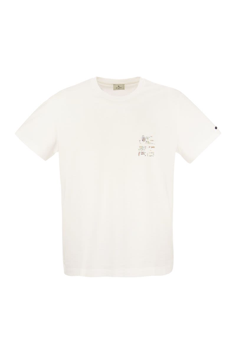 T-shirt with logo and Pegasus - VOGUERINI