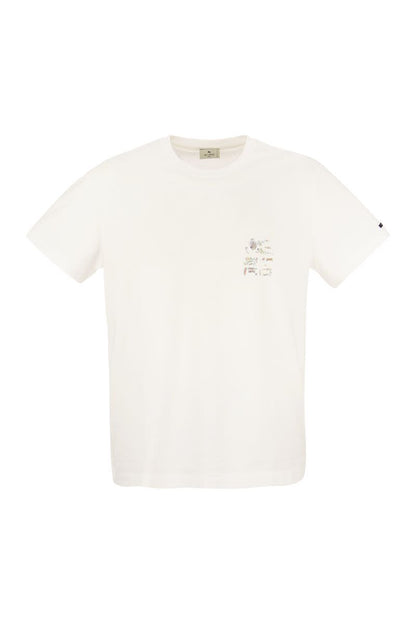 T-shirt with logo and Pegasus - VOGUERINI