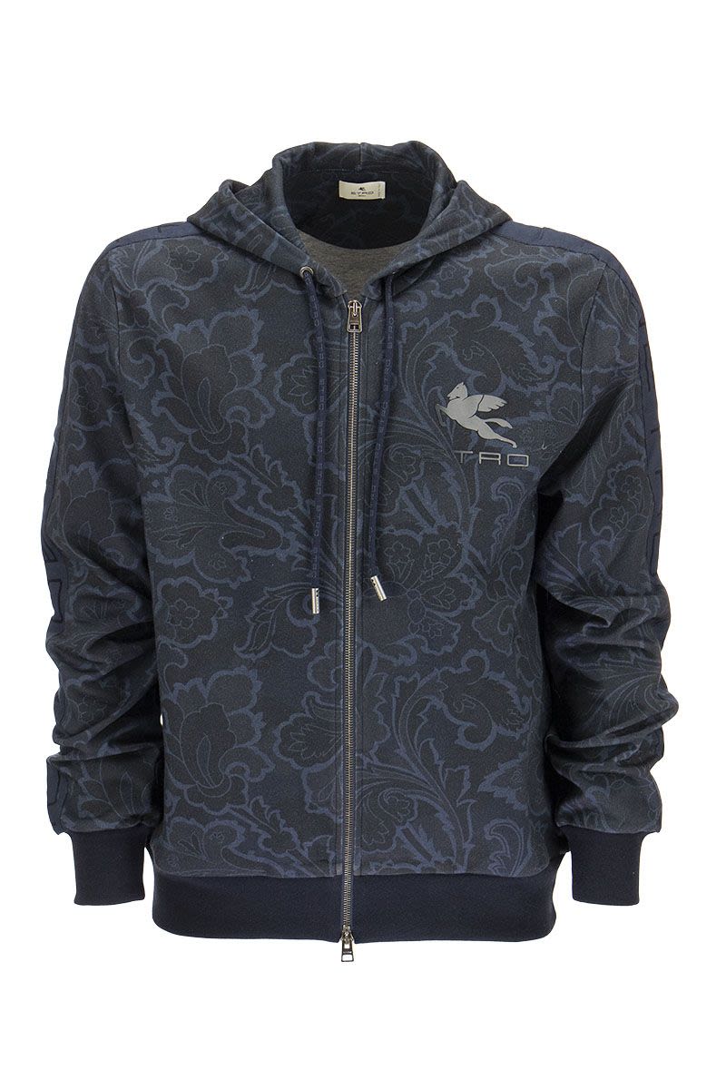 Paisley print cotton sweatshirt - VOGUERINI