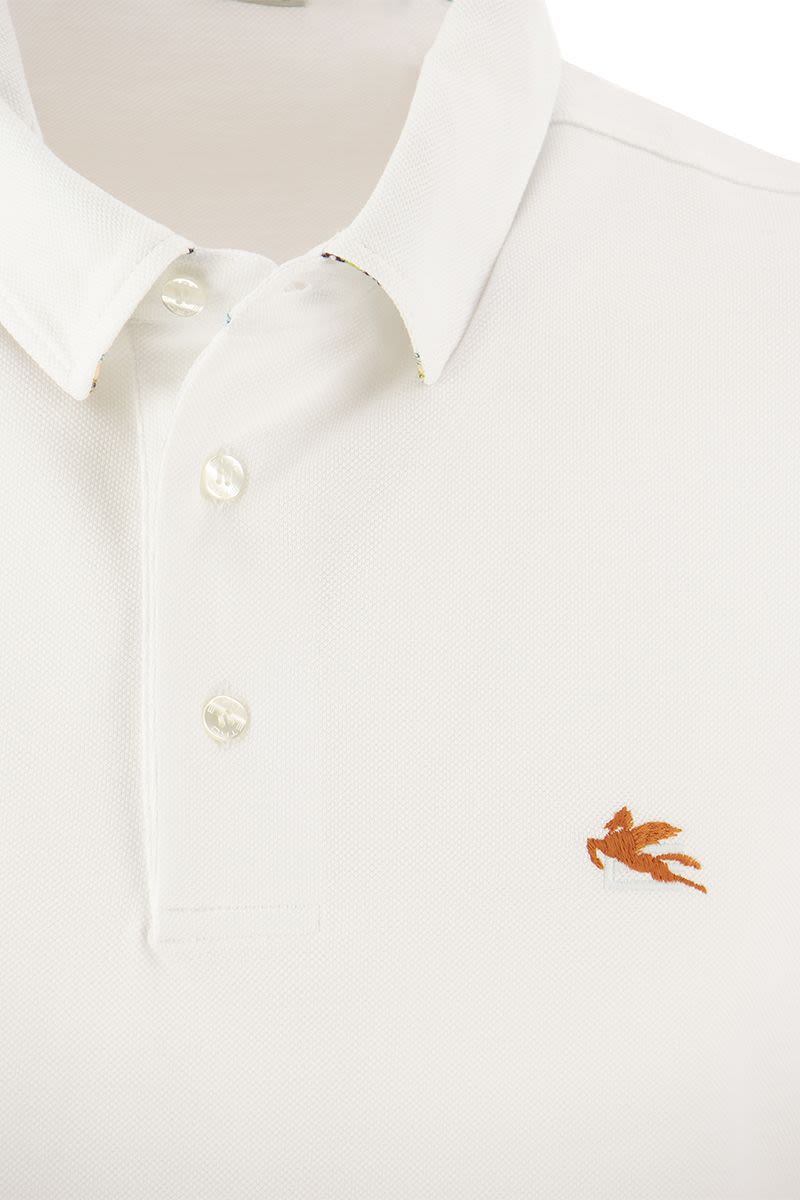 Piqué polo shirt with Pegasus - VOGUERINI