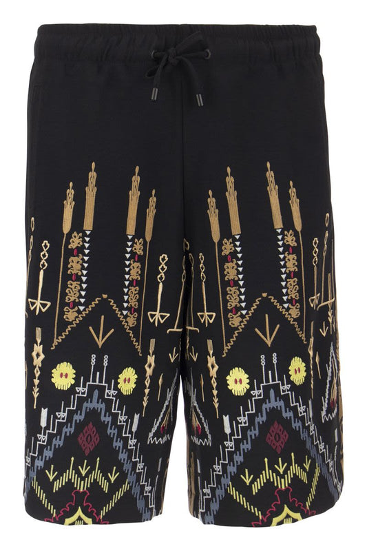 Bermuda shorts with geometric print - VOGUERINI