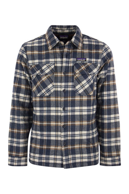 Medium weight organic cotton insulated flannel shirt Fjord - VOGUERINI