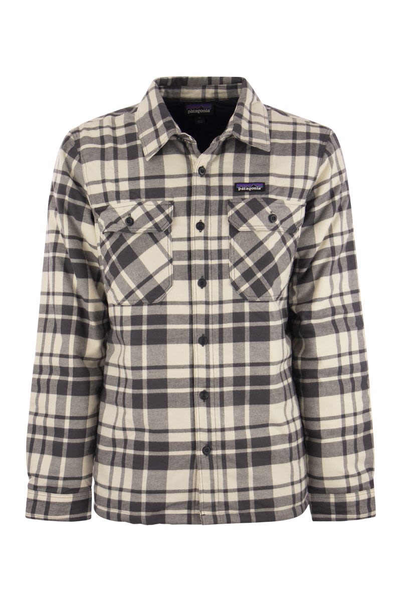 Medium weight organic cotton insulated flannel shirt Fjord - VOGUERINI