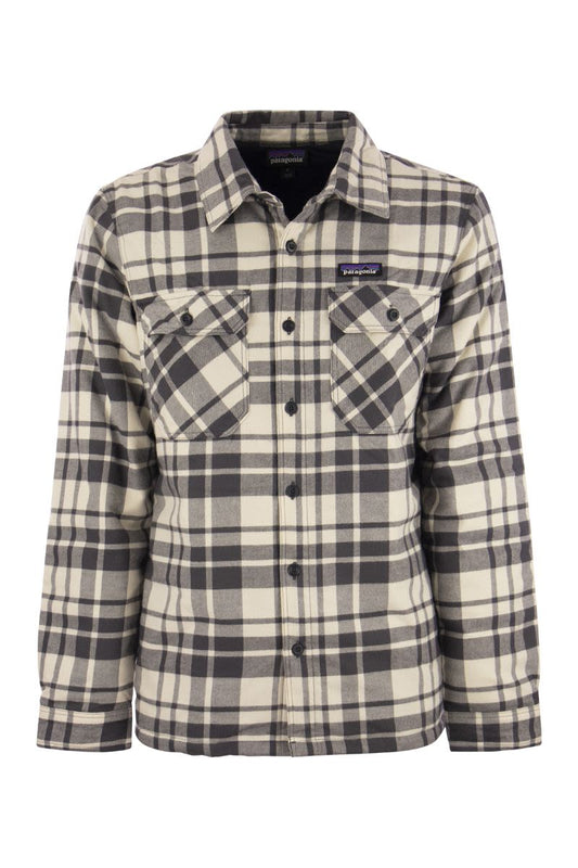 Medium weight organic cotton insulated flannel shirt Fjord - VOGUERINI