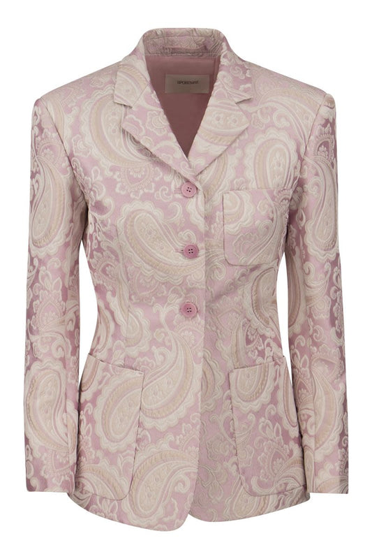 OPICE - Jacquard Cotton Cashmere Blazer - VOGUERINI