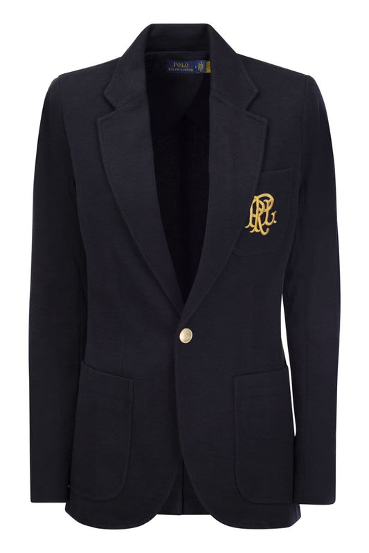 Double-knit jacquard blazer - VOGUERINI