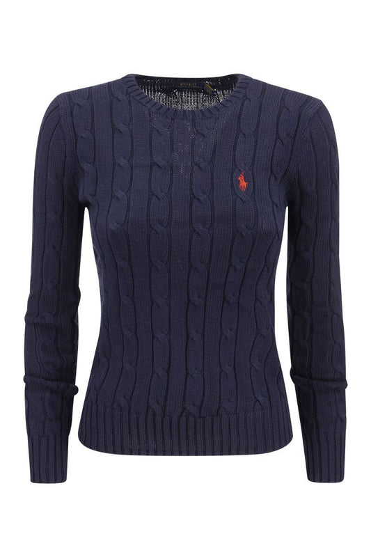 Slim-fit cable knit - VOGUERINI