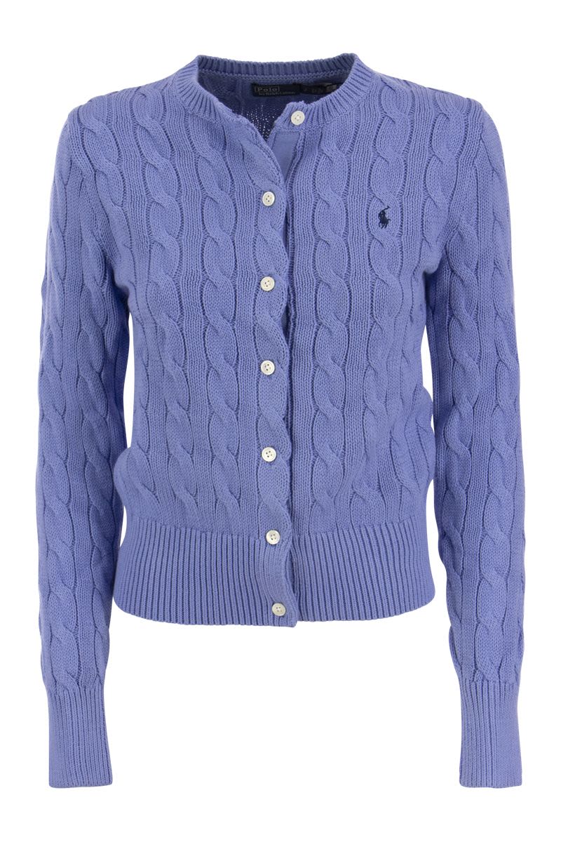 Plaited cotton cardigan - VOGUERINI