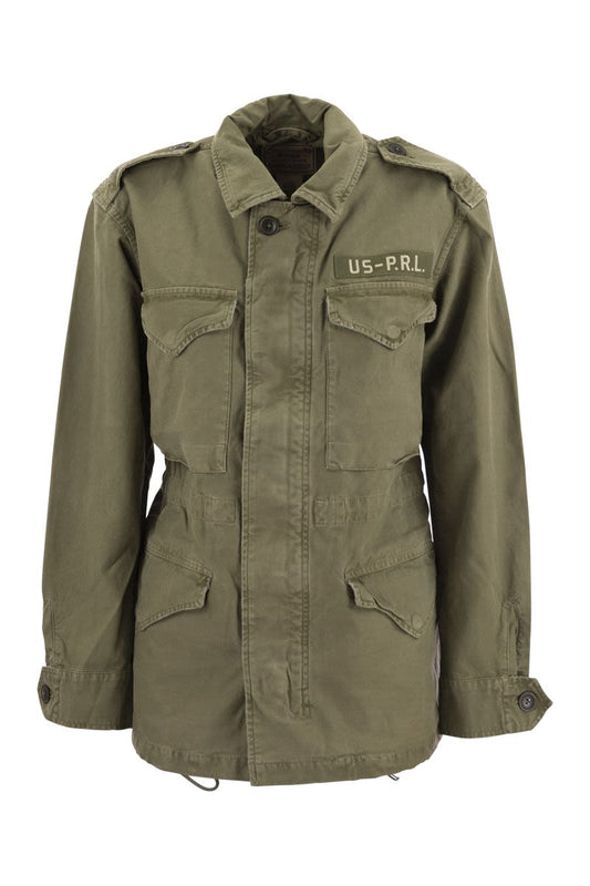 Military jacket in split twill - VOGUERINI