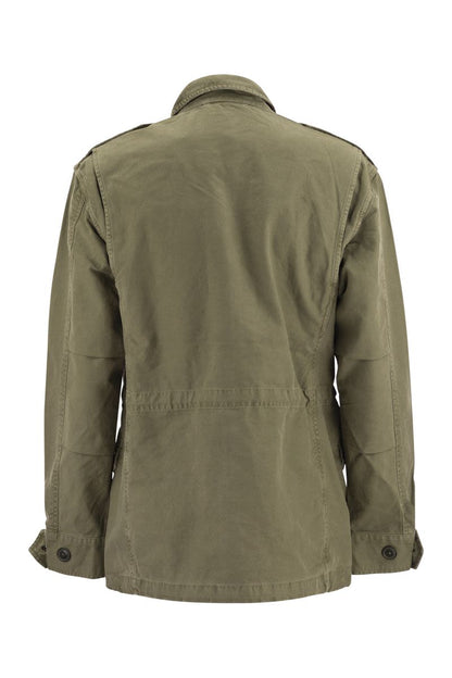 Military jacket in split twill - VOGUERINI