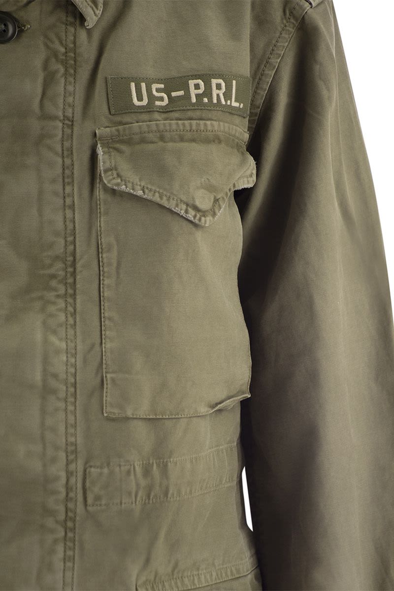 Military jacket in split twill - VOGUERINI