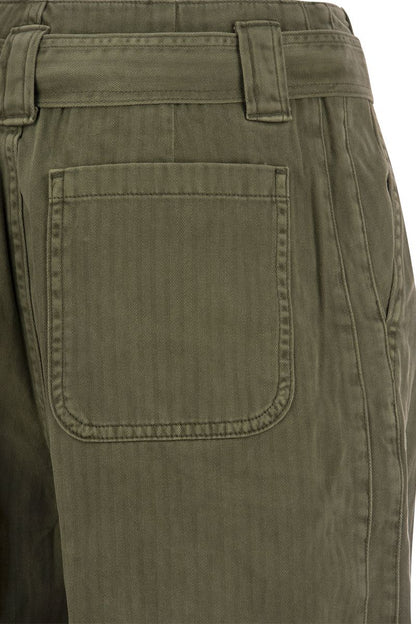 Tapered trousers with belt - VOGUERINI