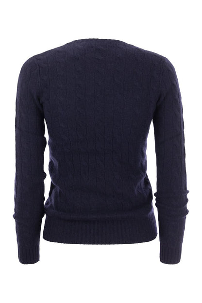 Wool and cashmere cable-knit sweater - VOGUERINI