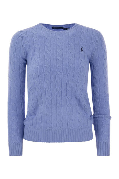 Wool and cashmere cable-knit sweater - VOGUERINI