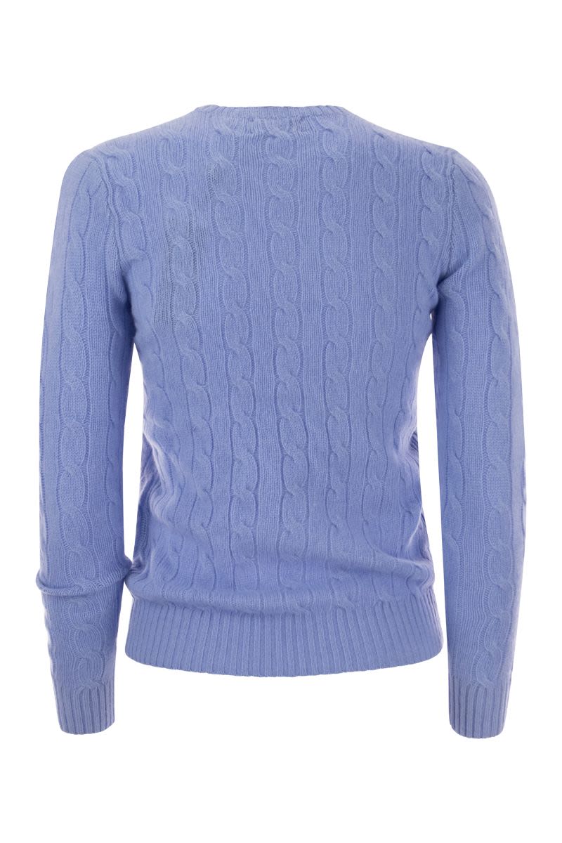 Wool and cashmere cable-knit sweater - VOGUERINI