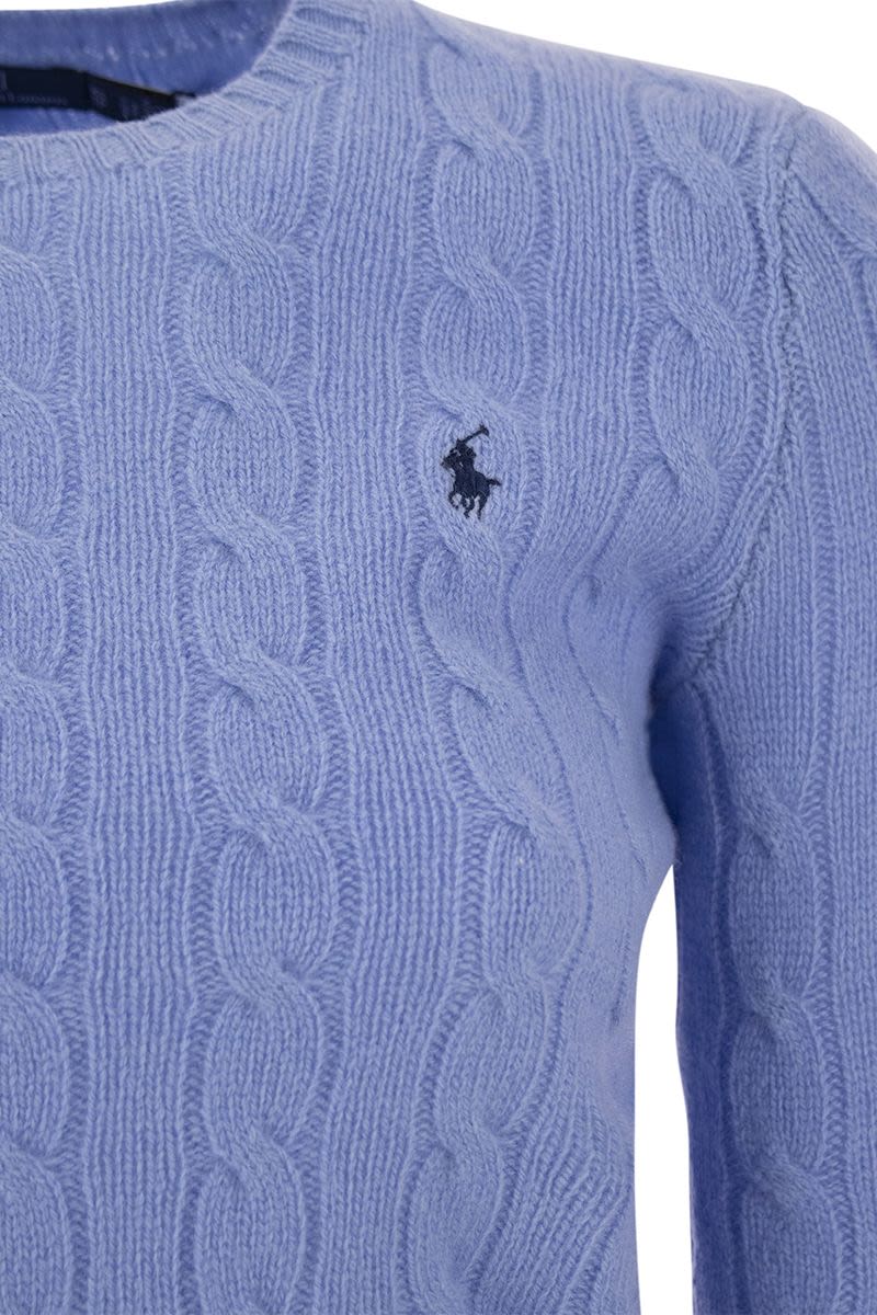 Wool and cashmere cable-knit sweater - VOGUERINI