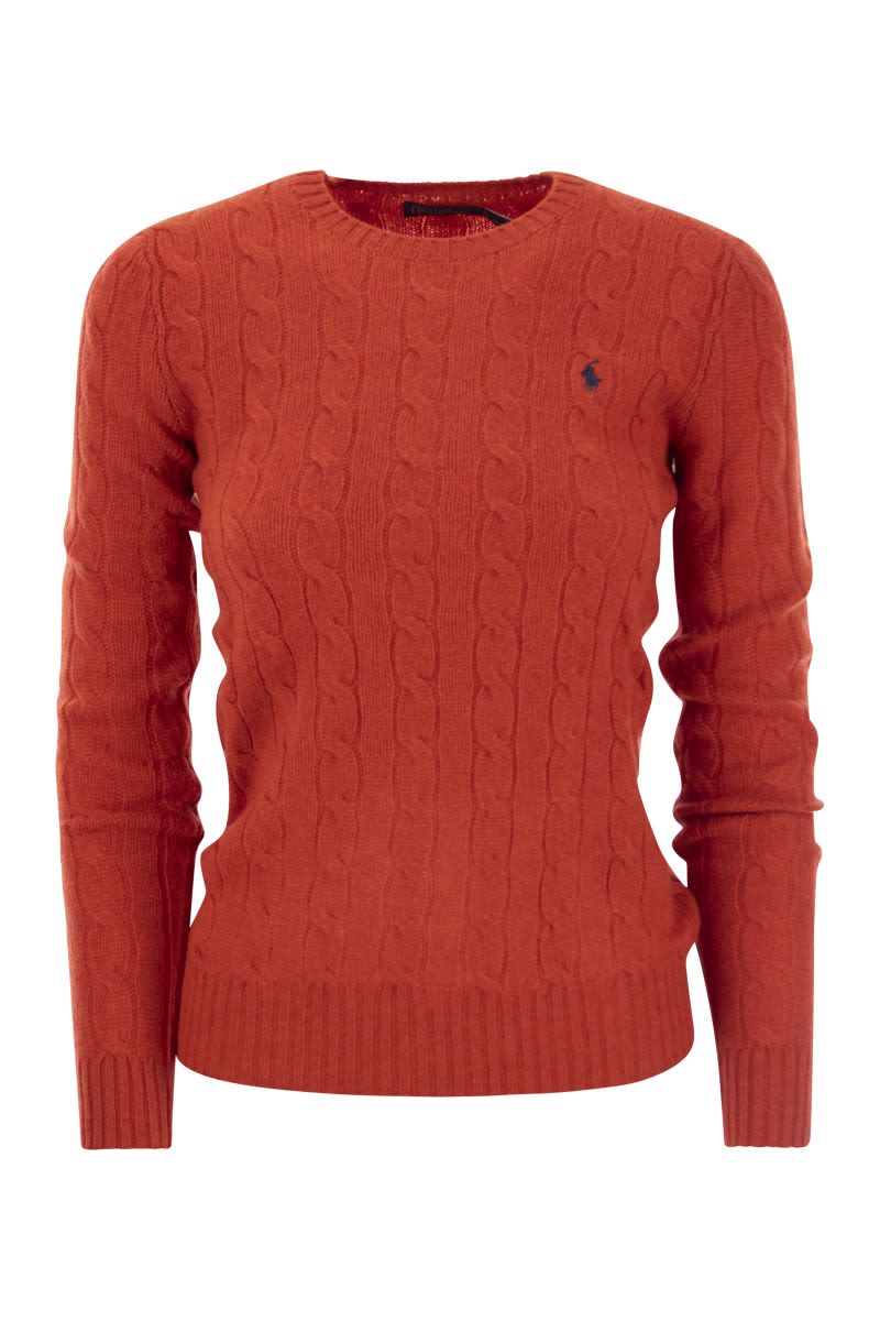 Wool and cashmere cable-knit sweater - VOGUERINI