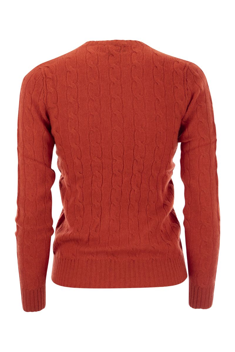 Wool and cashmere cable-knit sweater - VOGUERINI