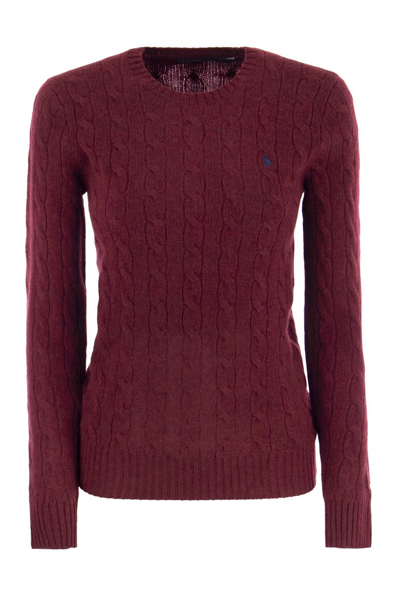 Wool and cashmere cable-knit sweater - VOGUERINI