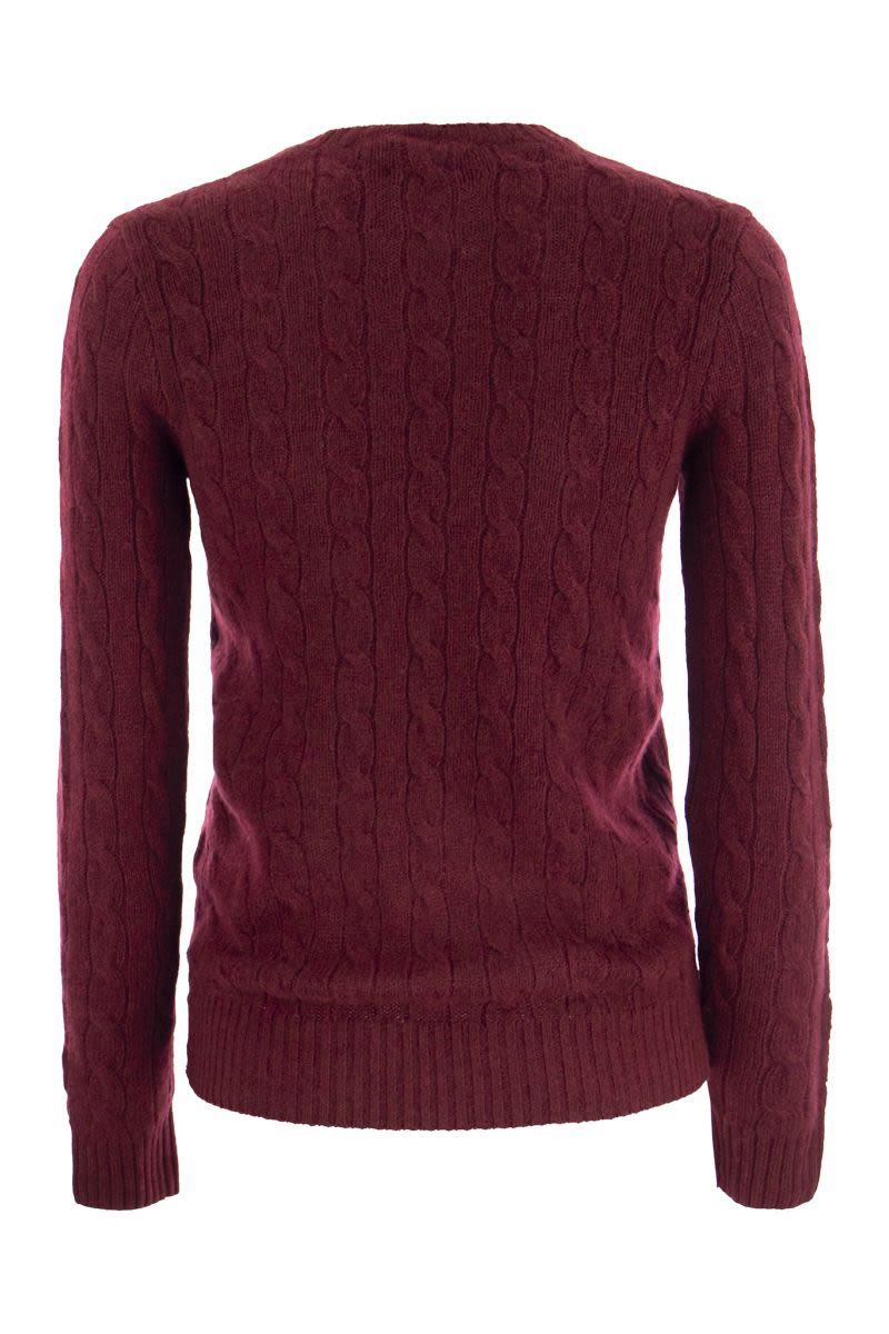 Wool and cashmere cable-knit sweater - VOGUERINI