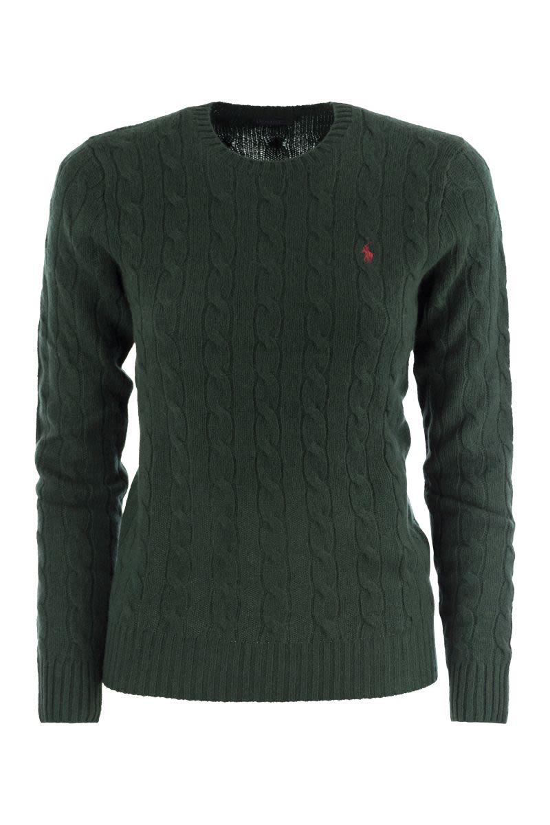 Wool and cashmere cable-knit sweater - VOGUERINI