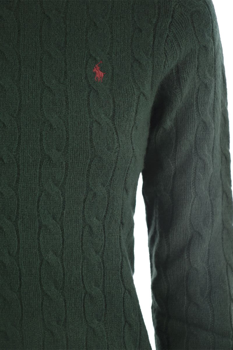 Wool and cashmere cable-knit sweater - VOGUERINI