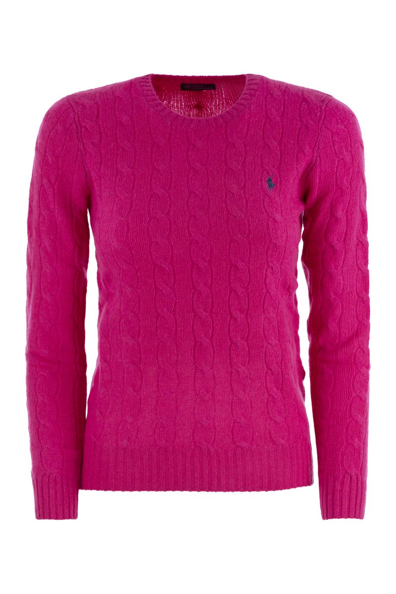 Wool and cashmere cable-knit sweater - VOGUERINI