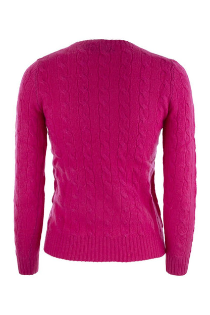 Wool and cashmere cable-knit sweater - VOGUERINI