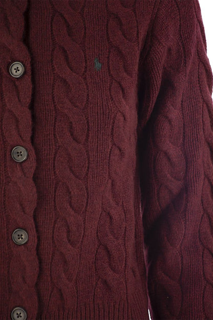 Wool and cashmere cable cardigan - VOGUERINI