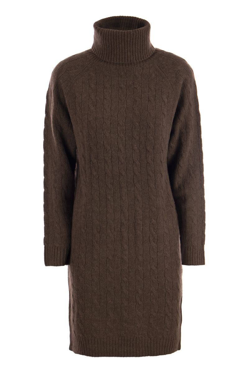 Wool and cashmere turtleneck dress - VOGUERINI