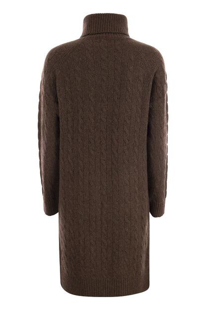 Wool and cashmere turtleneck dress - VOGUERINI