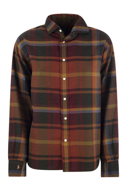 Checked shirt in warm cotton - VOGUERINI