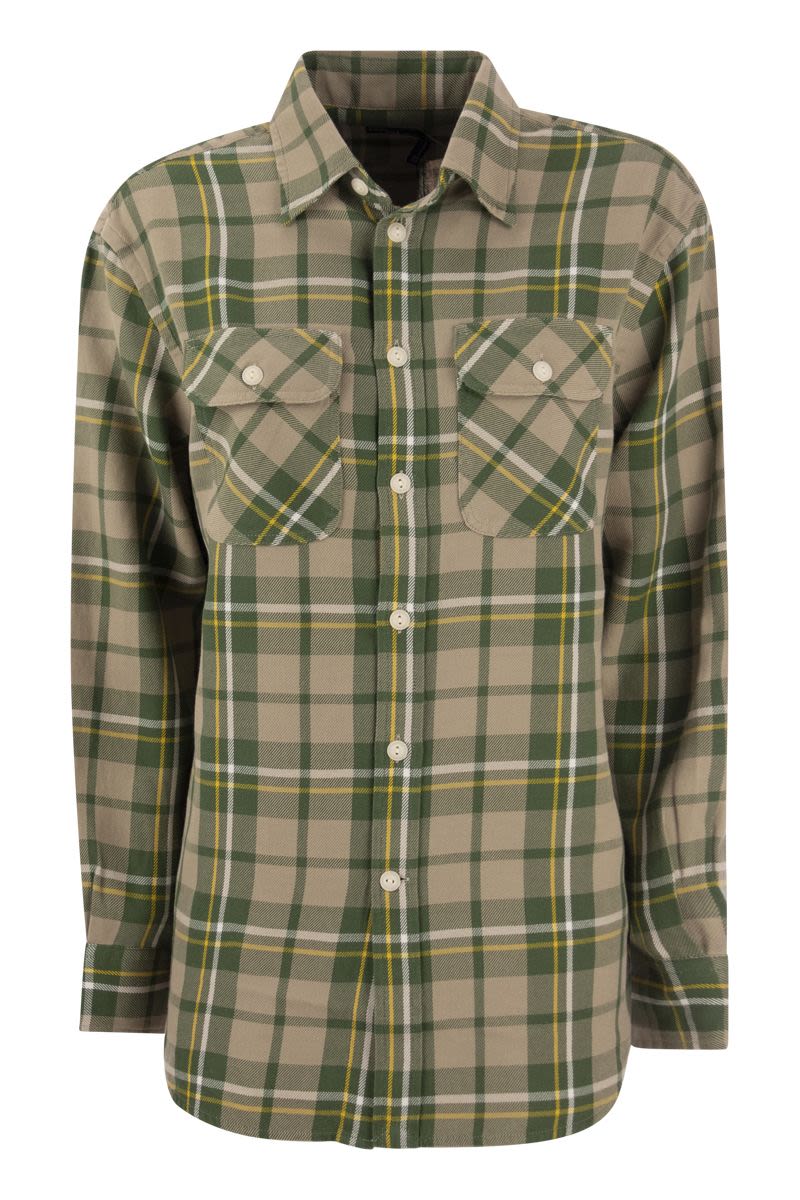 Cotton twill plaid shirt - VOGUERINI