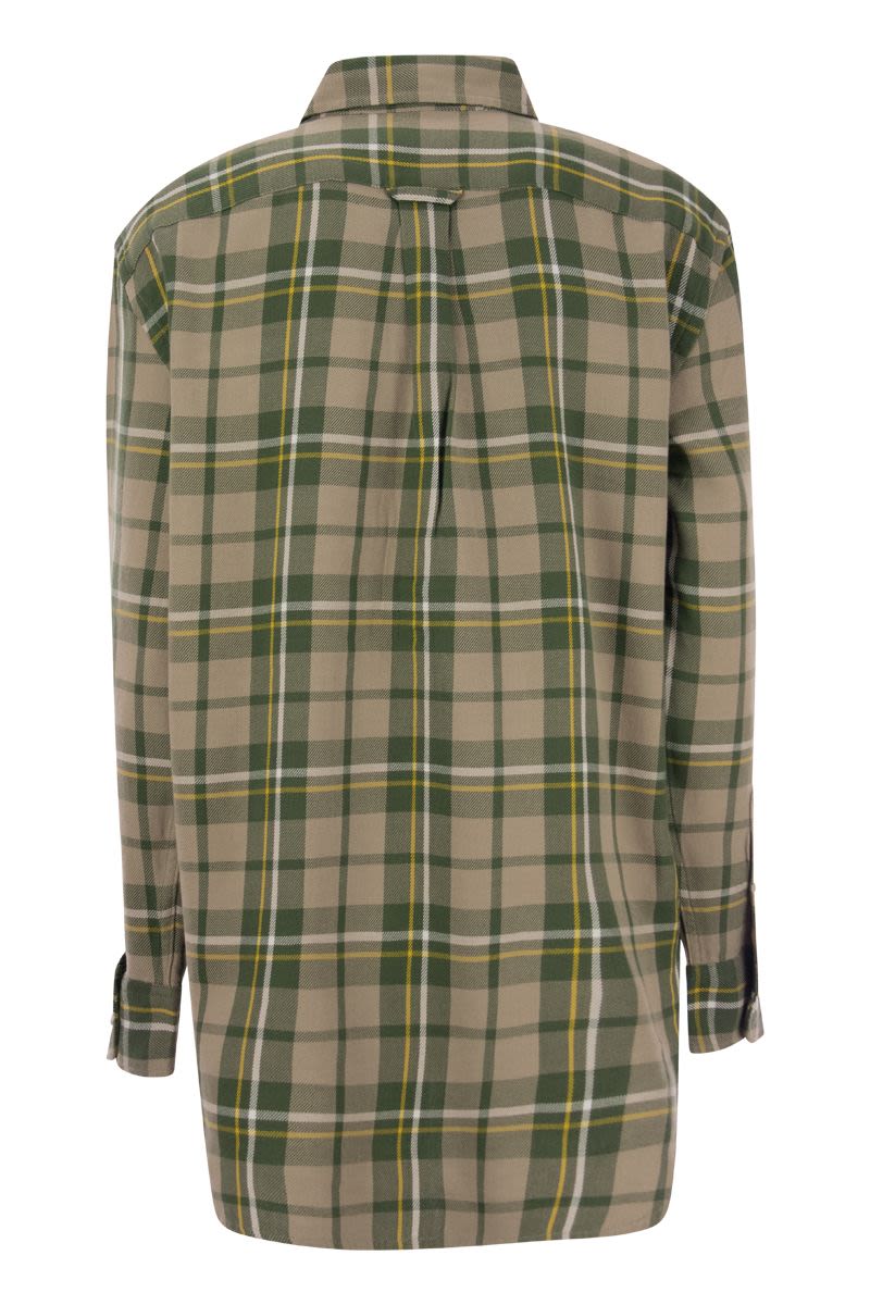 Cotton twill plaid shirt - VOGUERINI