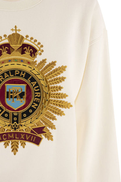 Sweatshirt with embroidered crest - VOGUERINI