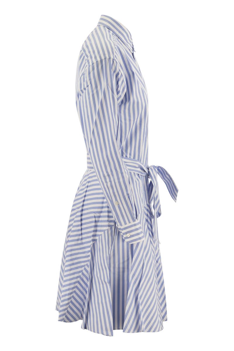 Paneled striped cotton chemisier - VOGUERINI