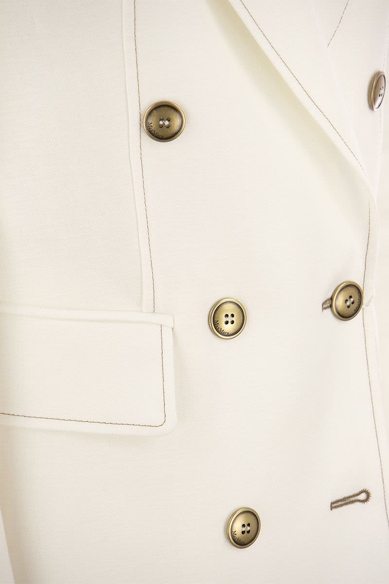 VERACE - Linen double-breasted jacket - VOGUERINI