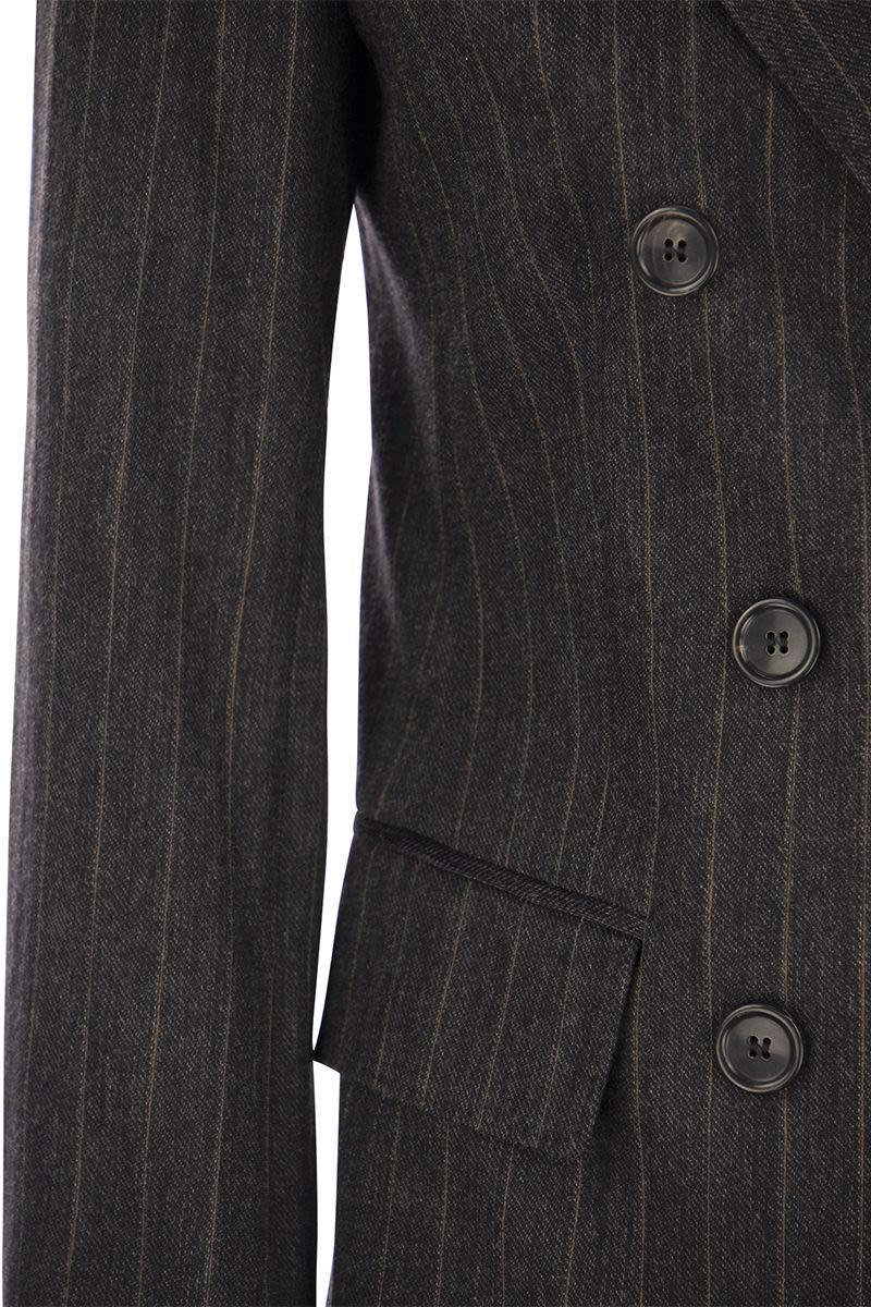 OFRIDE - Pinstriped jersey double-breasted blazer - VOGUERINI