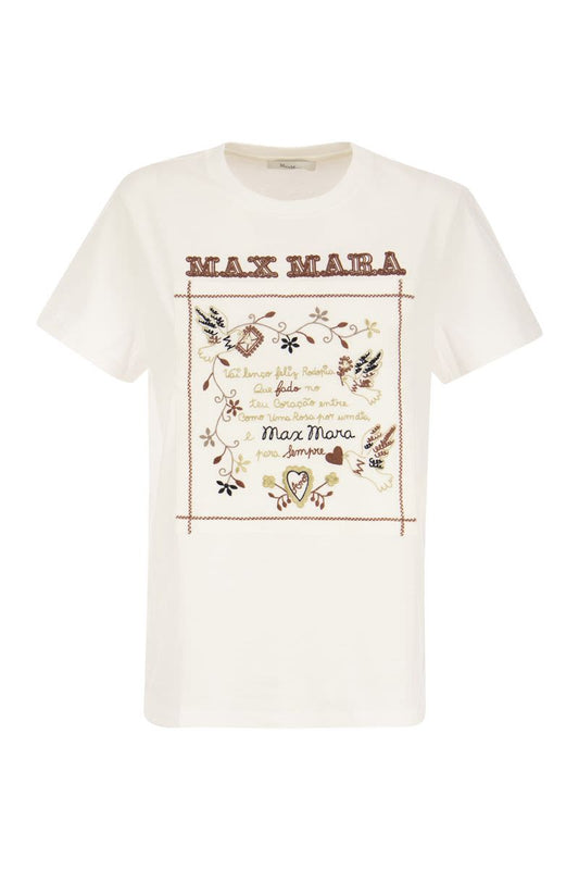 TSHIRT - Cotton T-shirt with embroidery - VOGUERINI