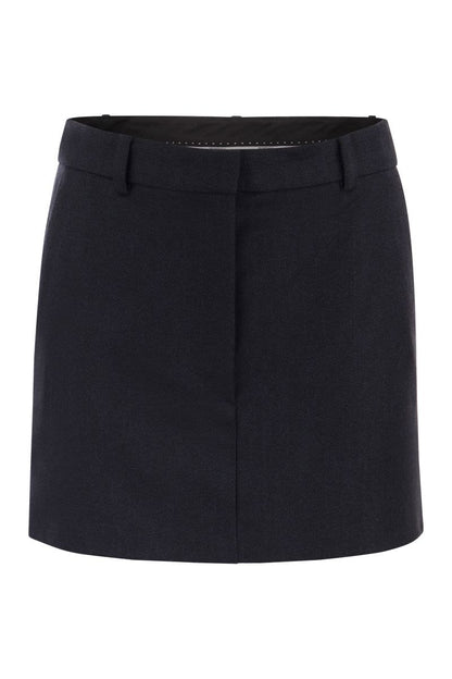 LUCIANA - Jaspé wool short skirt - VOGUERINI