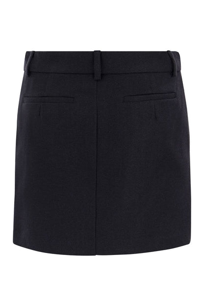 LUCIANA - Jaspé wool short skirt - VOGUERINI