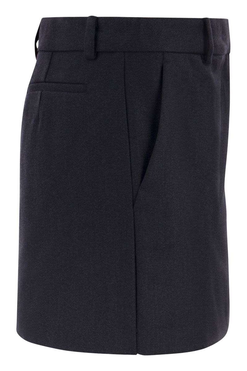 LUCIANA - Jaspé wool short skirt - VOGUERINI