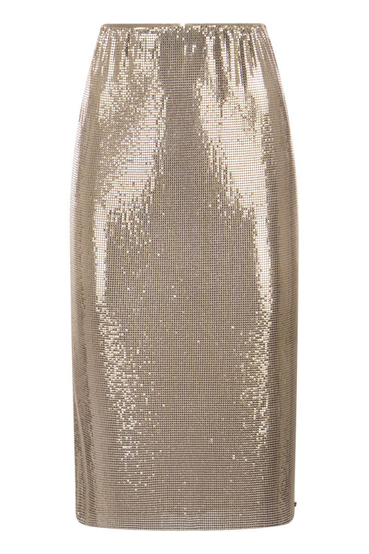 CARIDDI - Brass longuette skirt - VOGUERINI