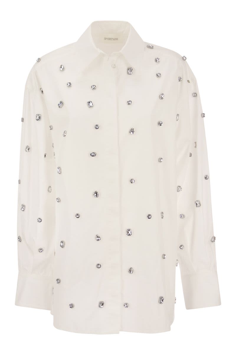 NORDICA - Cotton shirt with crystals - VOGUERINI